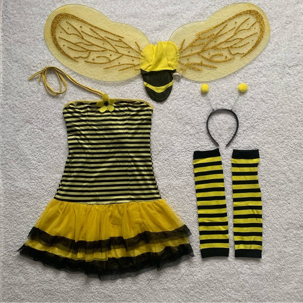 Yellow and Black Striped Bee Costume